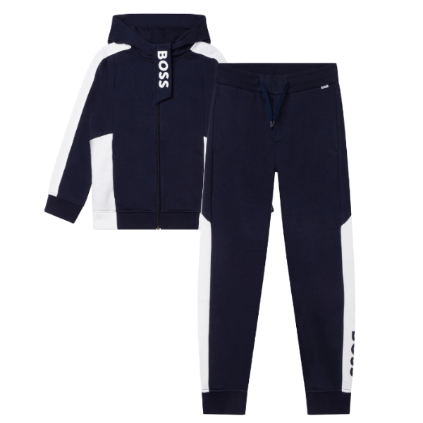 CONJUNTO BOSS INFANTIL J28100 AZUL MARINO