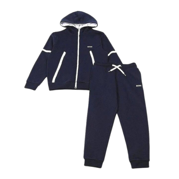 CONJUNTO BOSS INFANTIL J28102 AZUL MARINO