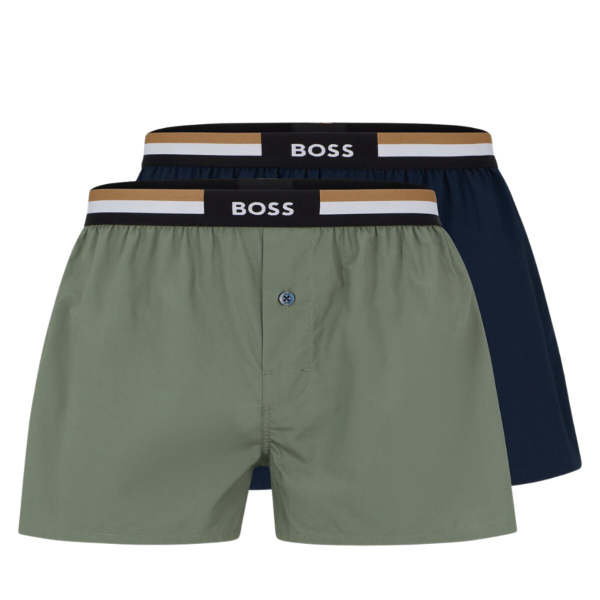 2 BOXER/SHORT BOSS 50469762 VERDE/AZUL