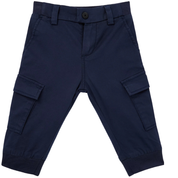 PANTALON BOSS INFANTIL J04463 AZUL MARINO