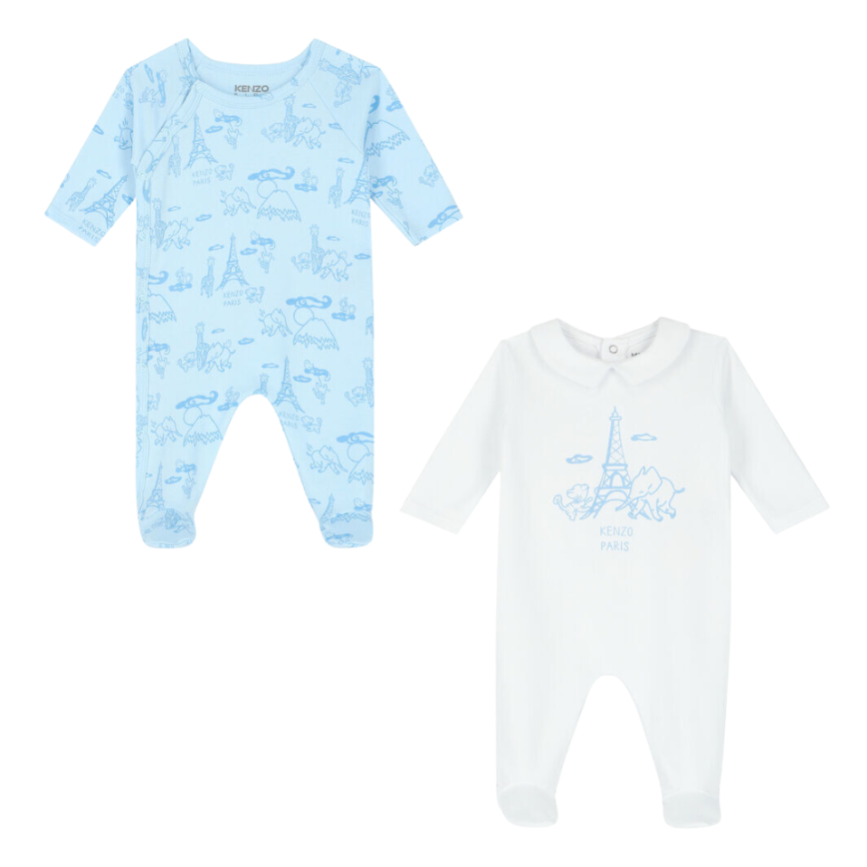 2 ENTERIZO KIDS KENZO K98106 AZUL/BLANCO