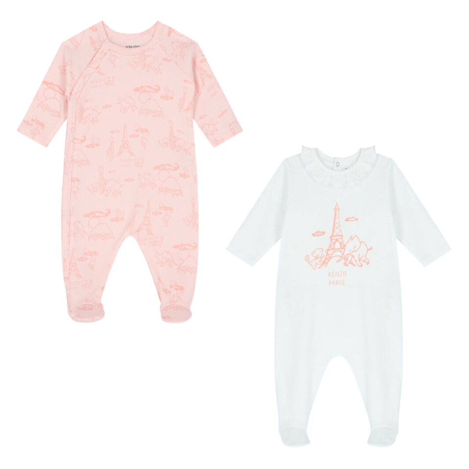 2 ENTERIZO KIDS KENZO K98106 ROSA/BLANCO