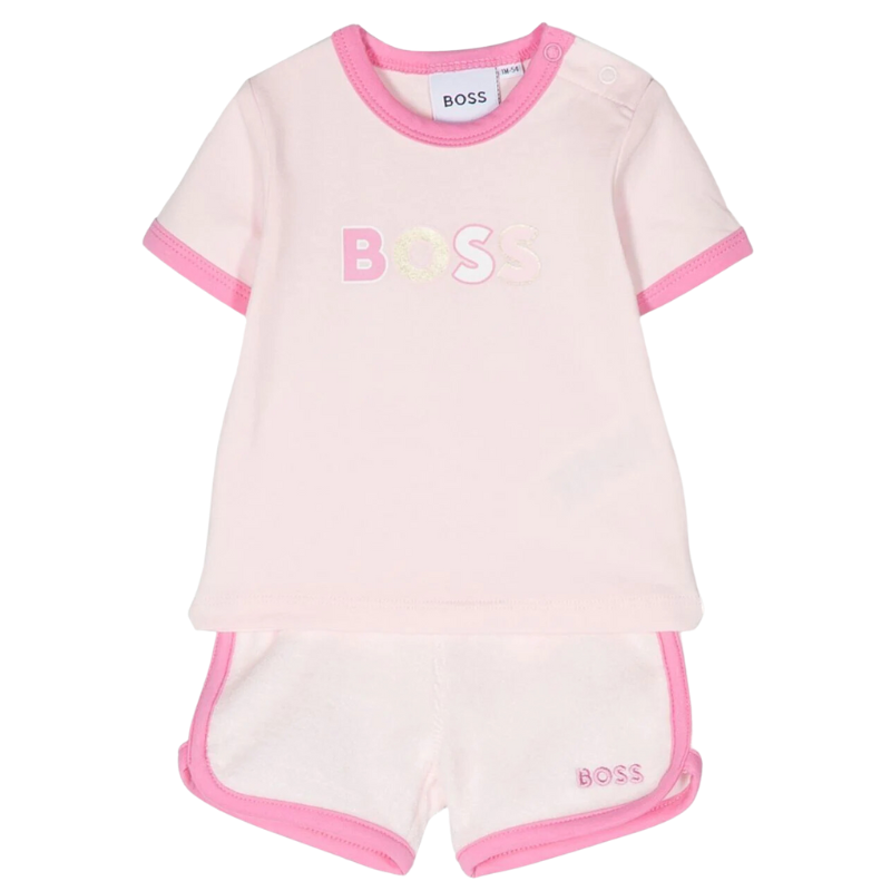 CONJUNTO BOSS KIDS J98400 ROSA