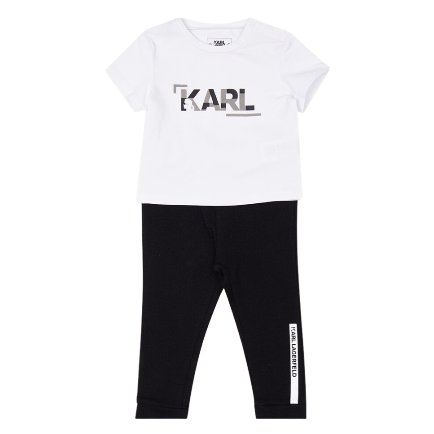 CONJUNTO KARL LAGERFELD KIDS Z98130 NEGRO/BLANCO