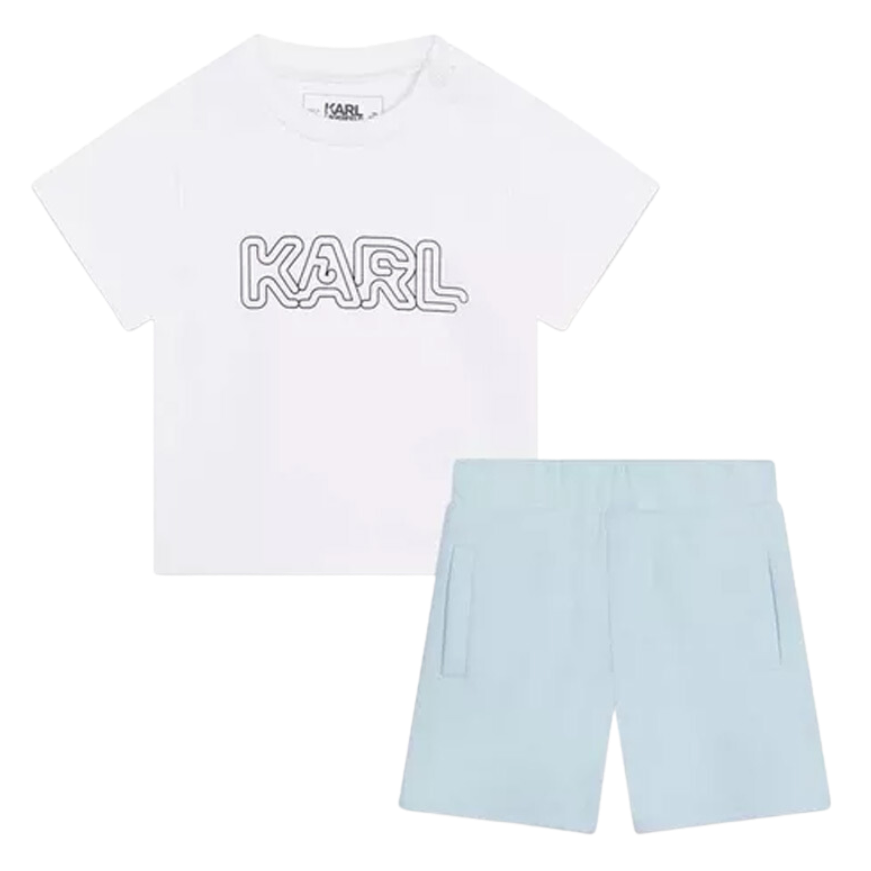 CONJUNTO KARL LAGERFELD KIDS Z98128 AZUL/BLANCO