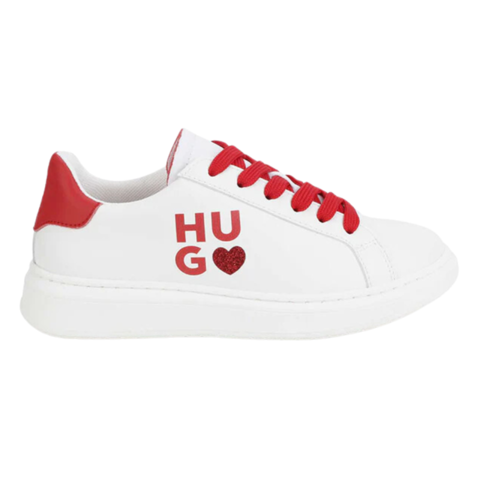 TENIS HUGO KIDS G19002 BLANCO/ROJO