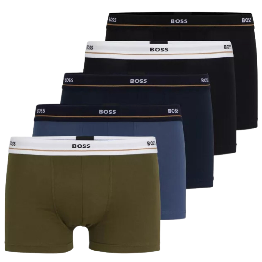 5 BOXER BOSS 50495437 NEGRO/AZUL/VERDE