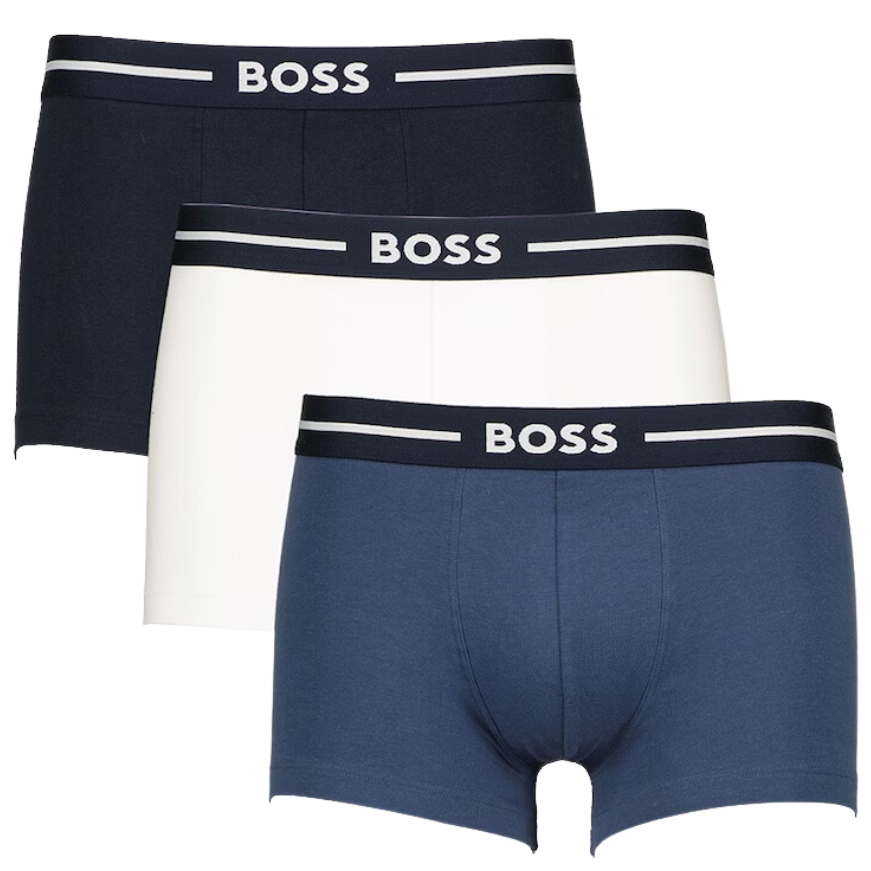 3 BOXER BOSS 50495472 AZUL/BLANCO/NEGRO