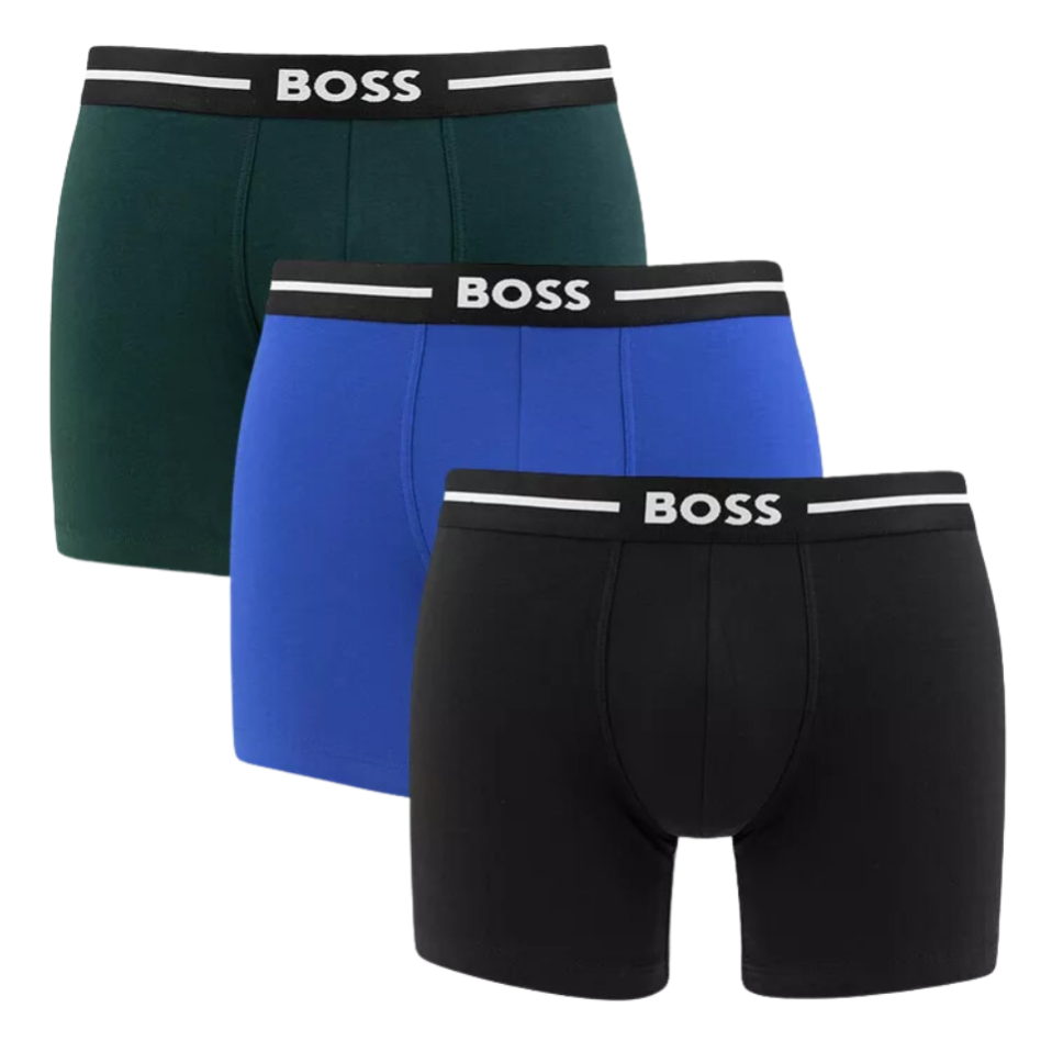 3 BOXER BOSS 50489608 AZUL/NEGRO/VERDE