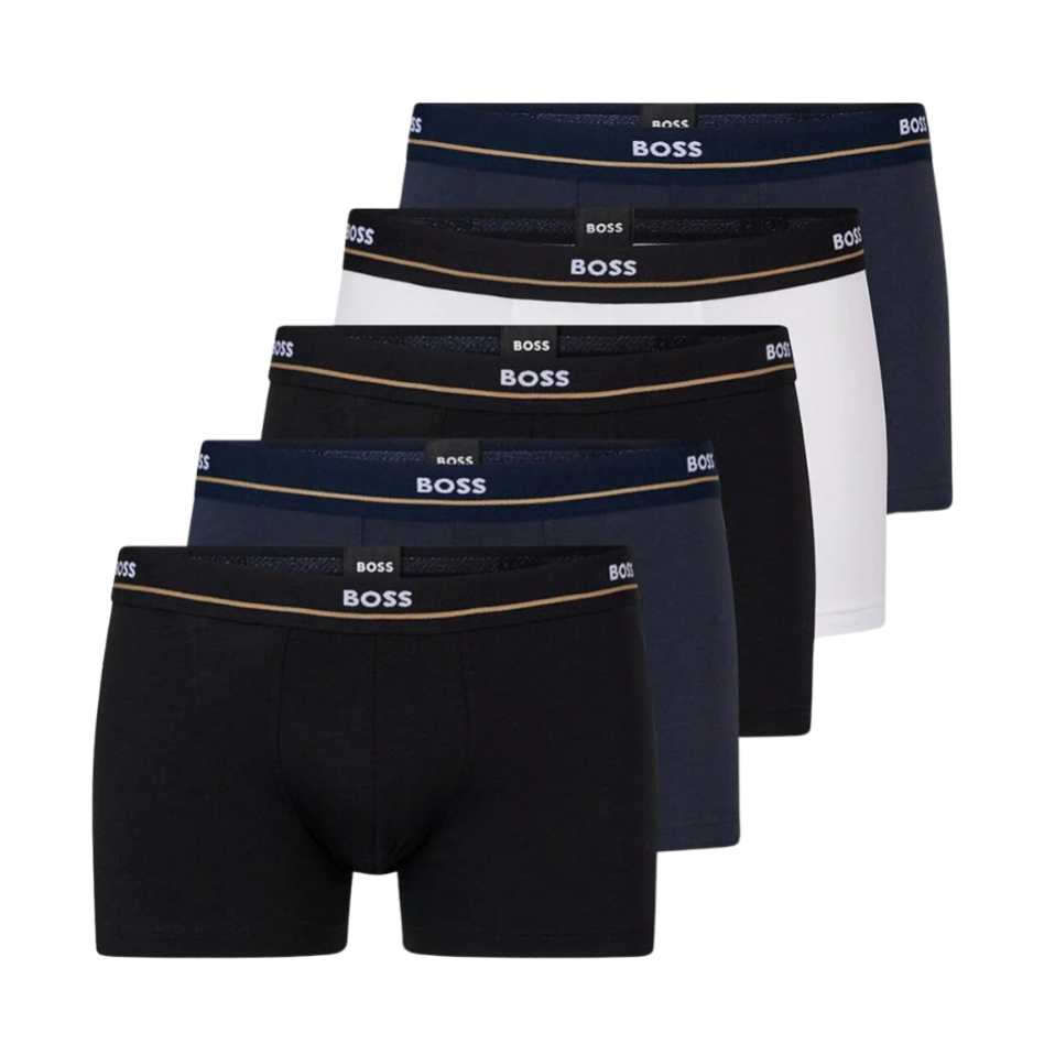 5 BOXER BOSS 50475275 AZUL/NEGRO/BLANCO