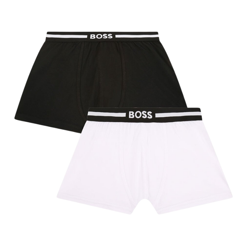 2 BOXER BOSS KIDS J20418 NEGRO/BLANCO