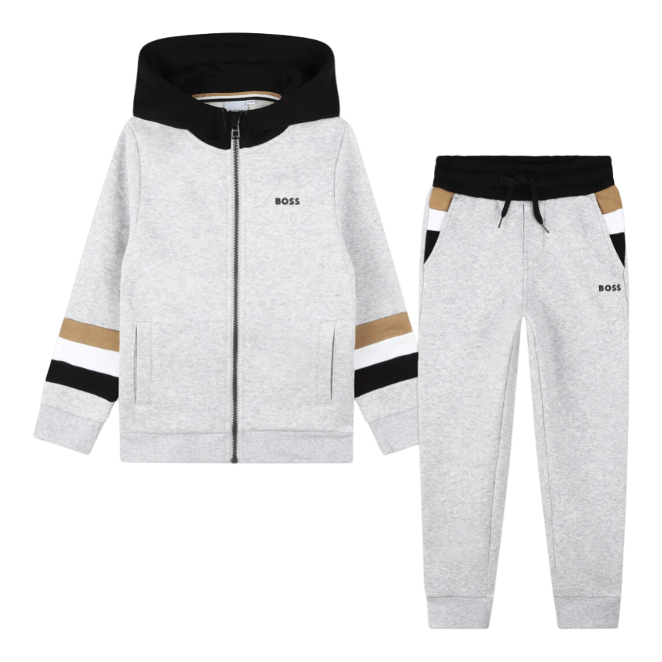 CONJUNTO KIDS BOSS J28122 GRIS