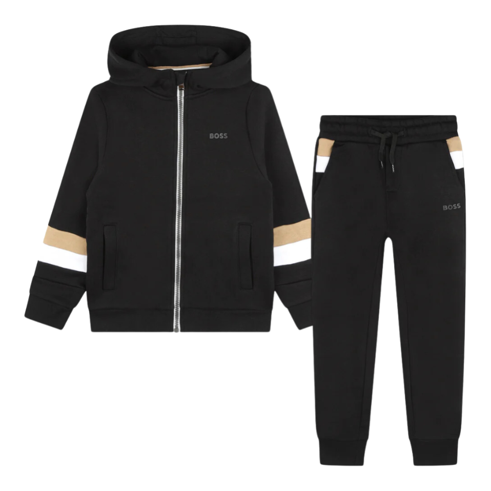 CONJUNTO KIDS BOSS J28122 NEGRO