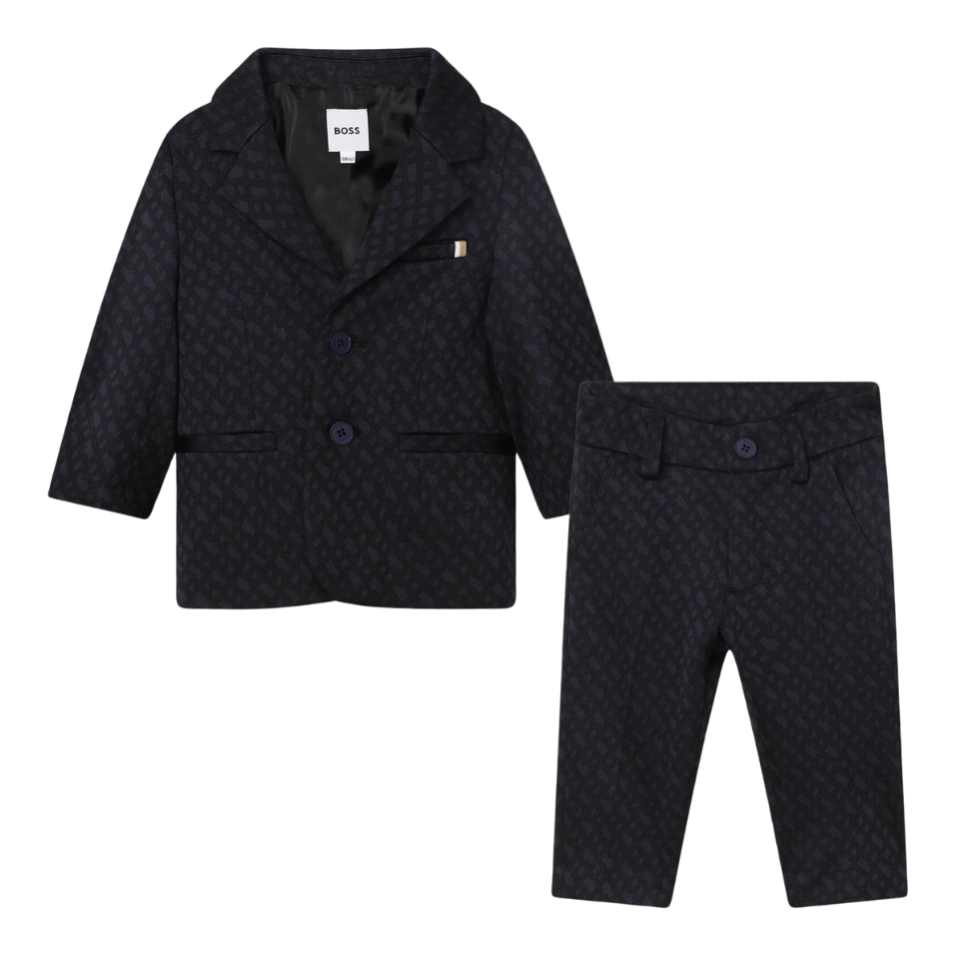 CONJUNTO KIDS BOSS J08091 AZUL OSCURO