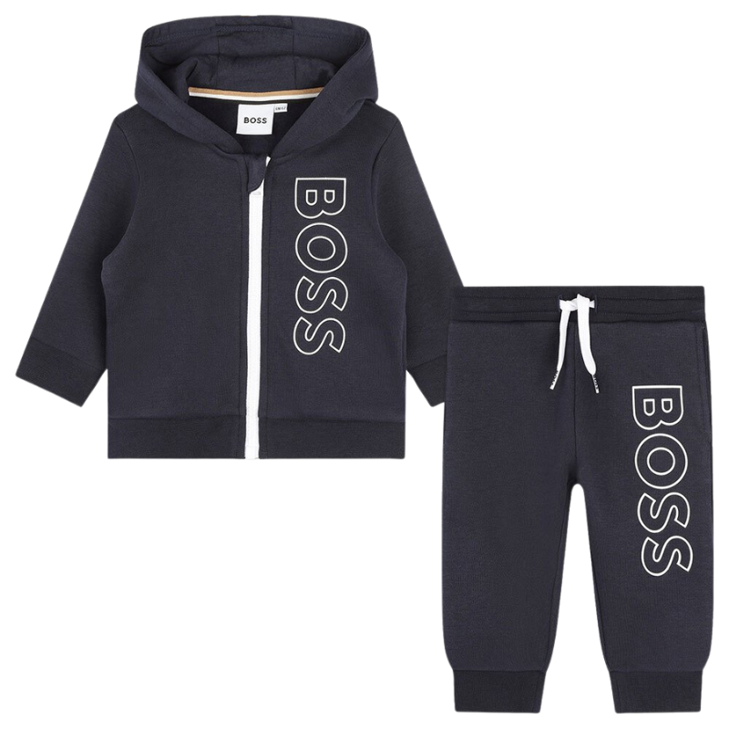 CONJUNTO BOSS KIDS J08085 AZUL MARINO