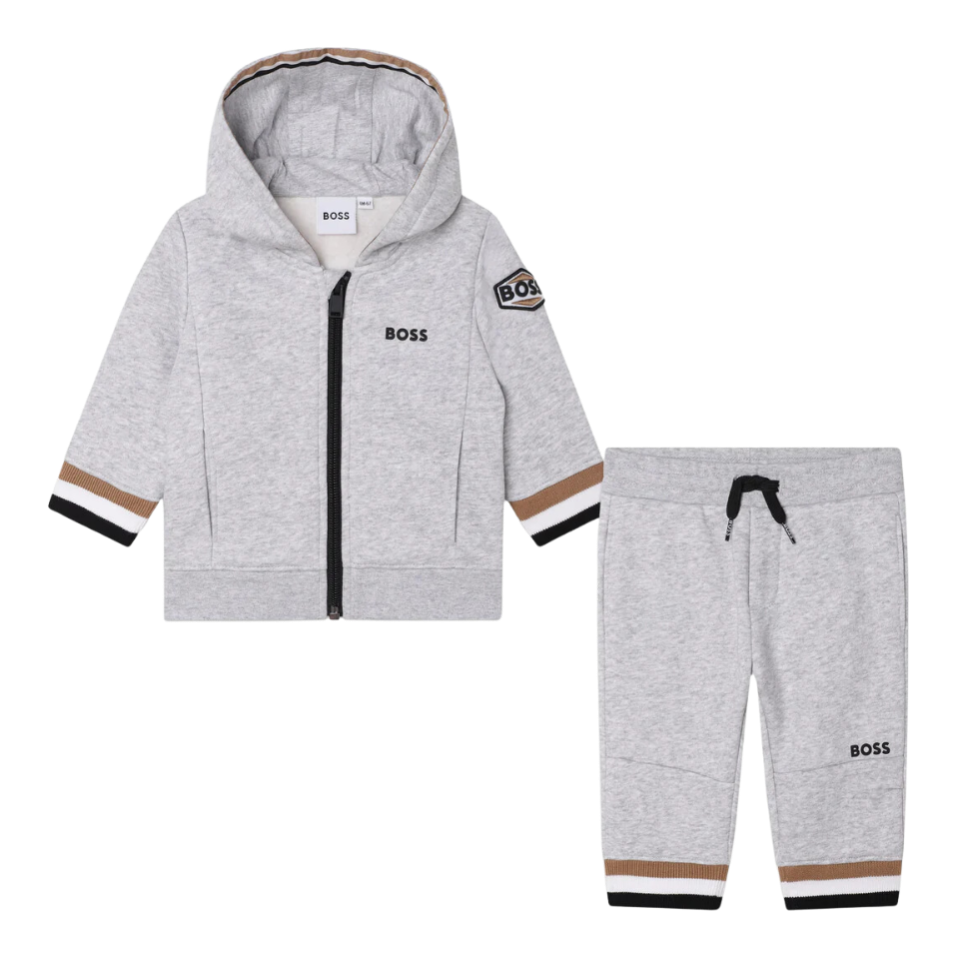 CONJUNTO BOSS KIDS J08086 GRIS