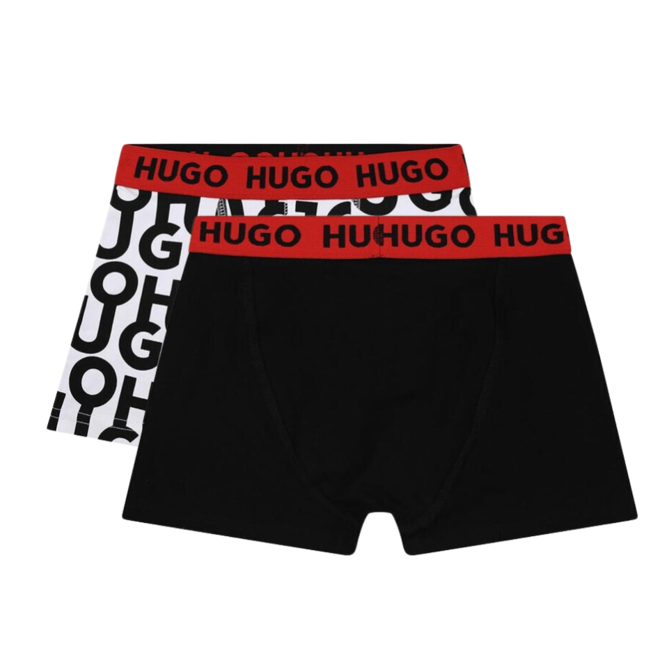 2 BOXER HUGO KIDS G20102 NEGRO/BLANCO