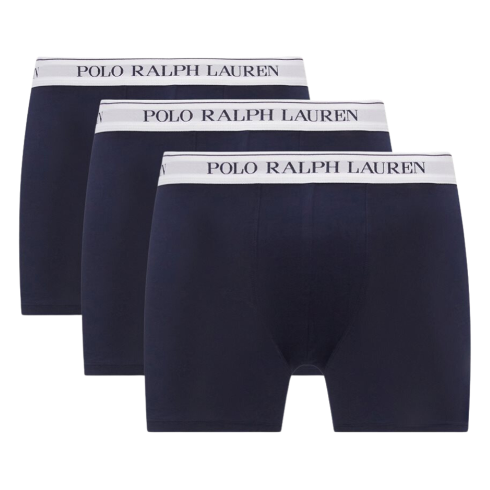 3 BOXER RALPH LAUREN 714830300035 AZUL MARINO/BLANCO