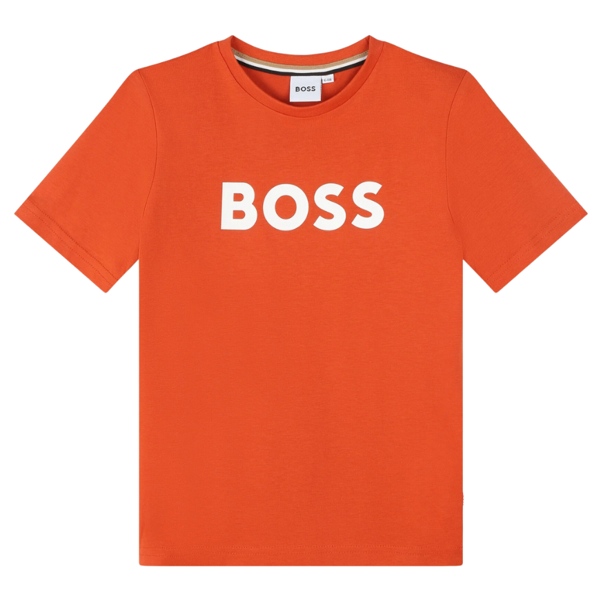 CAMISETA BOSS KIDS J25O65 NARANJA