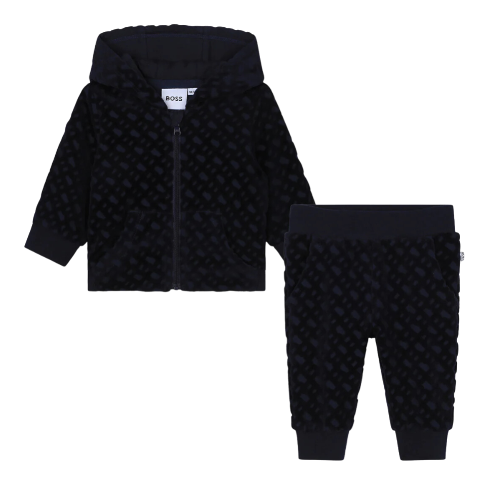 CONJUNTO BOSS KIDS J98432 AZUL OSCURO