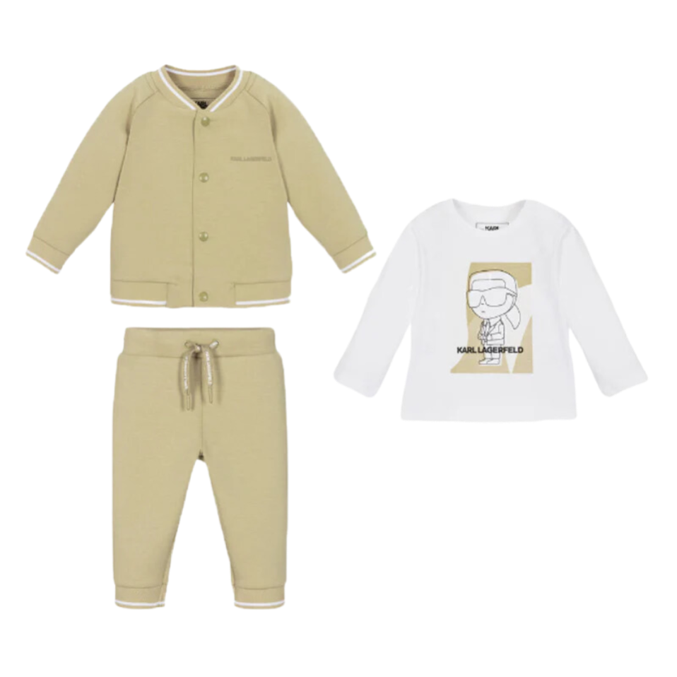 CONJUNTO KARL LAGERFELD KIDS Z98151 BLANCO/VERDE