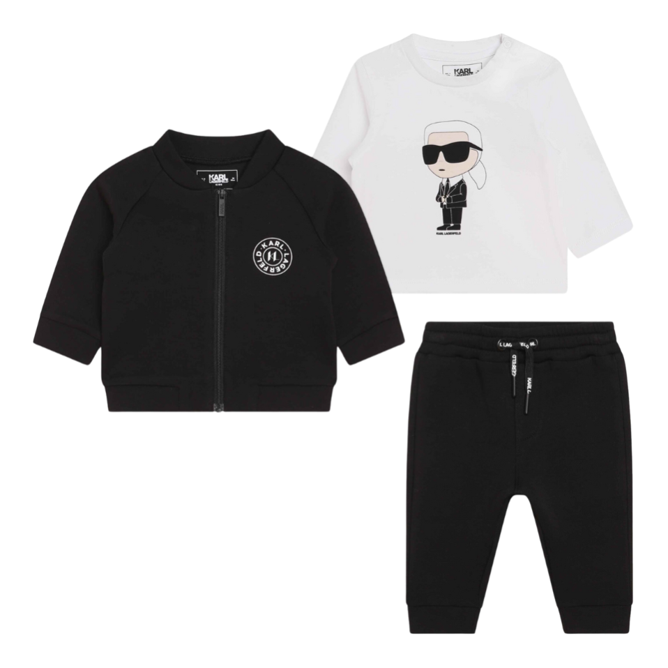 CONJUNTO KARL LAGERFELD KIDS Z98150 NEGRO