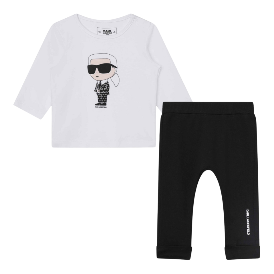 CONJUNTO KARL LAGERFELD KIDS Z98147 BLANCO/NEGRO