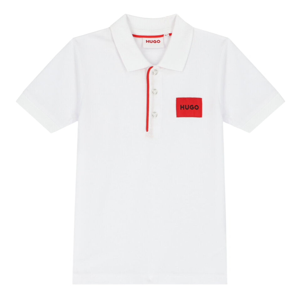 POLO HUGO KIDS G25111 BLANCO