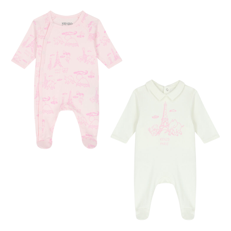 2 ENTERIZO KENZO KIDS K98144 ROSA/MARFIL