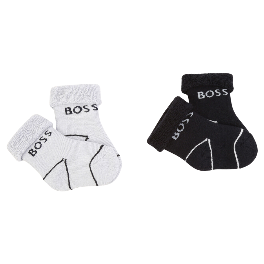 2 MEDIAS BOSS KIDS J90329 NEGRO/GRIS