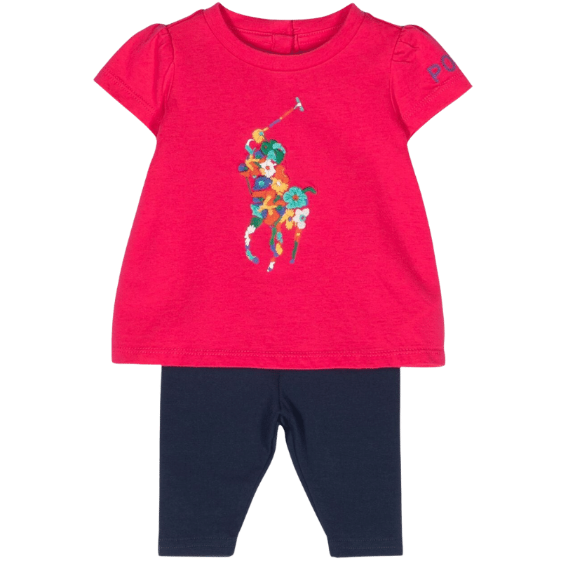 CONJUNTO RALPH LAUREN KIDS 310909910001 FUCSIA/AZUL