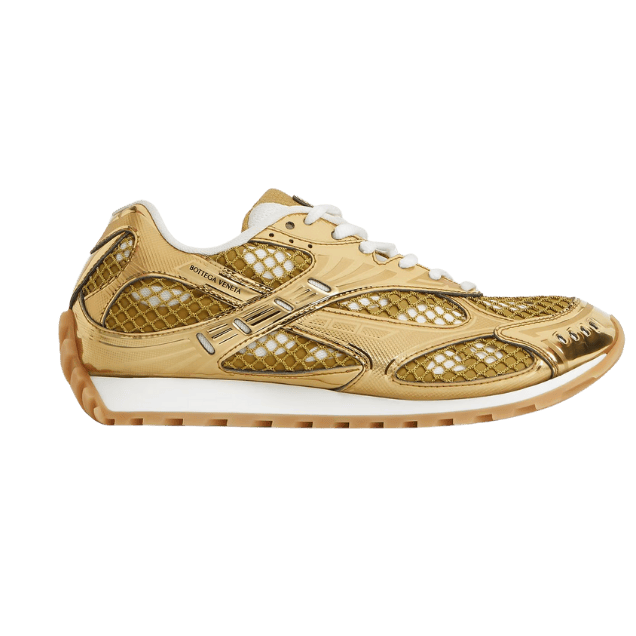 TENIS BOTTEGA VENETA 755915 DORADO/BLANCO
