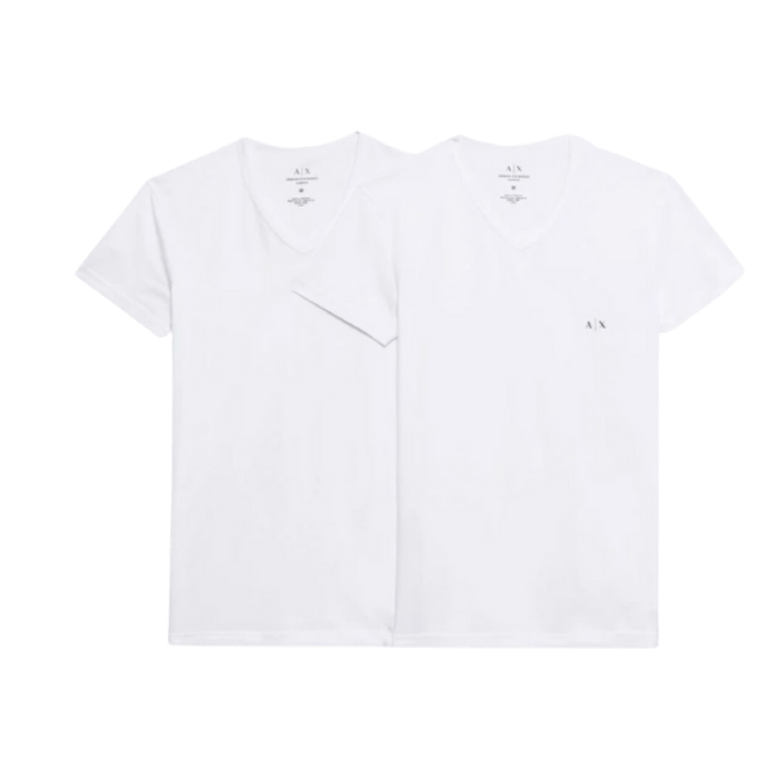 A.X 2 CAMISETA CUELLO V #L *04710-WHITE