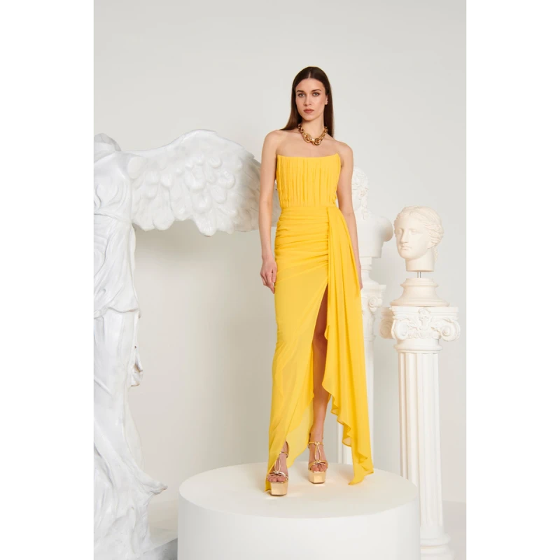 VESTIDO SLEEN 10485 AMARELO