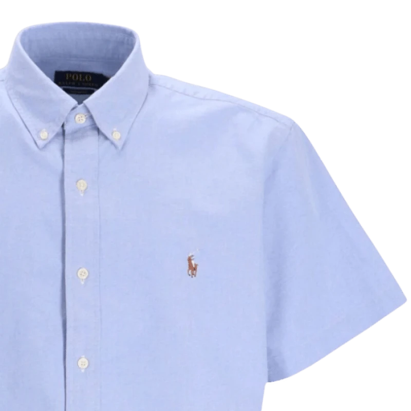 CAMISA RALPH LAUREN TAMANHO CURTO 710850782001 AZUL CLARO
