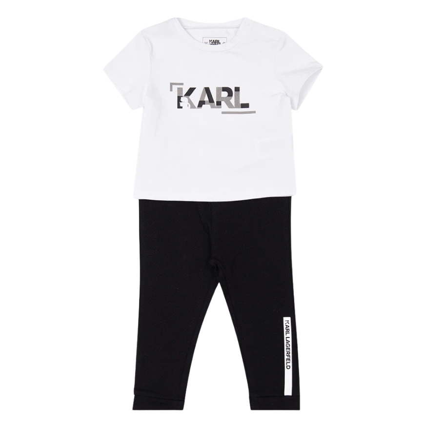 CONJUNTO KARL LAGERFELD KIDS Z98130 NEGRO/BLANCO