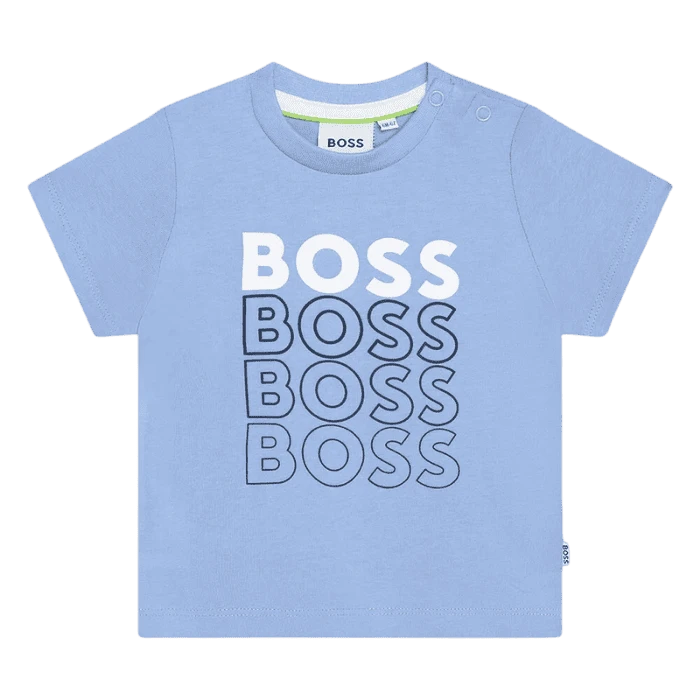 CAMISETA BOSS KIDS J05A02 CELESTE
