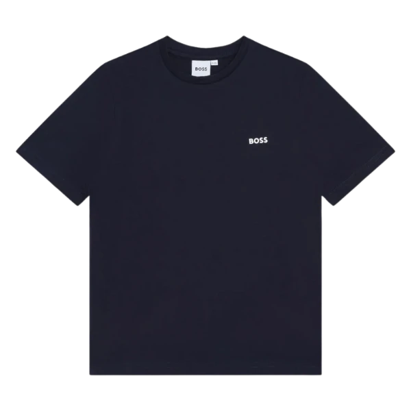 CAMISETA BOSS INFANTIL J25P23 AZUL MARINO