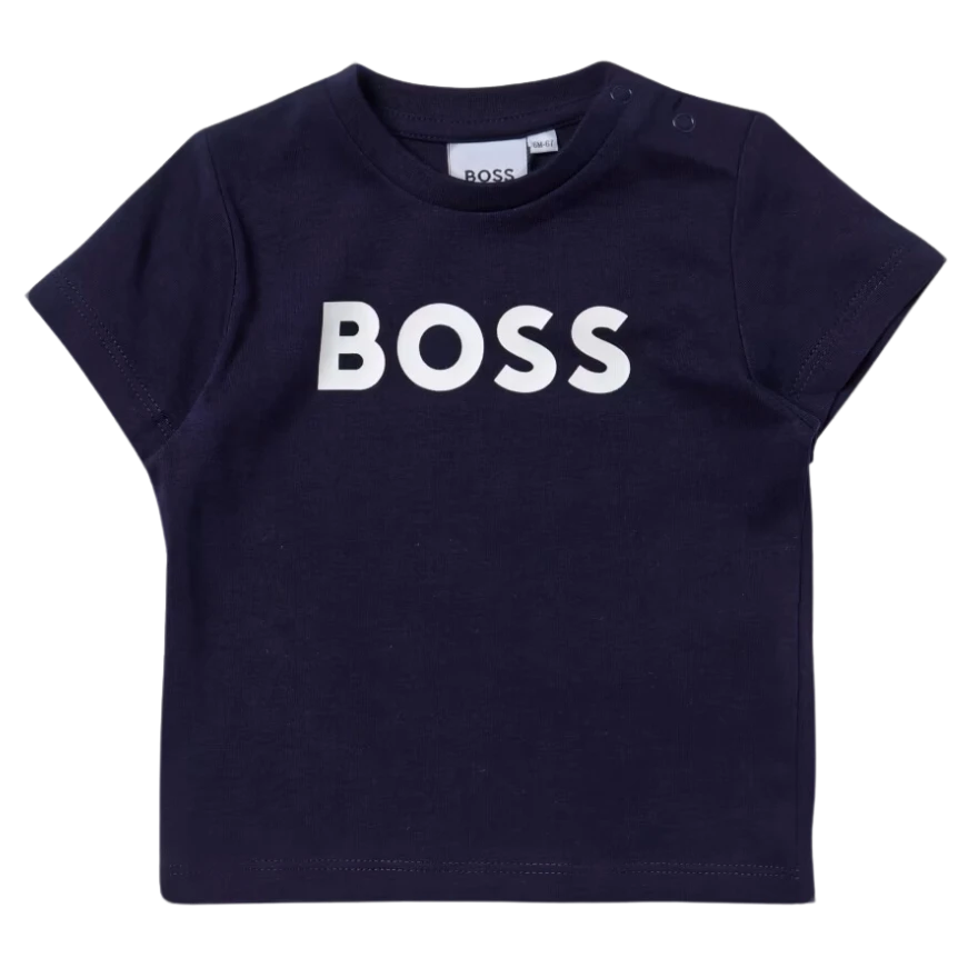 T-SHIRT BOSS MENINO J05P12 AZUL MARINHO