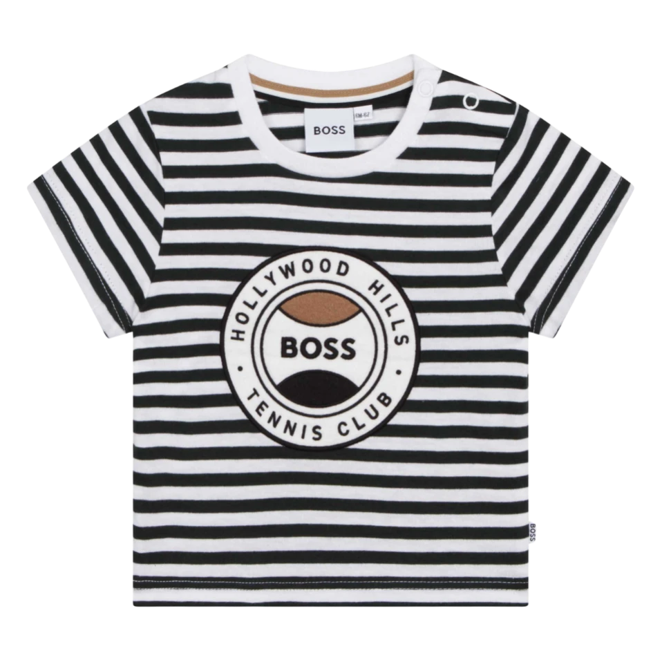 CAMISETA KIDS BOSS J05A09 AZUL/BLANCO