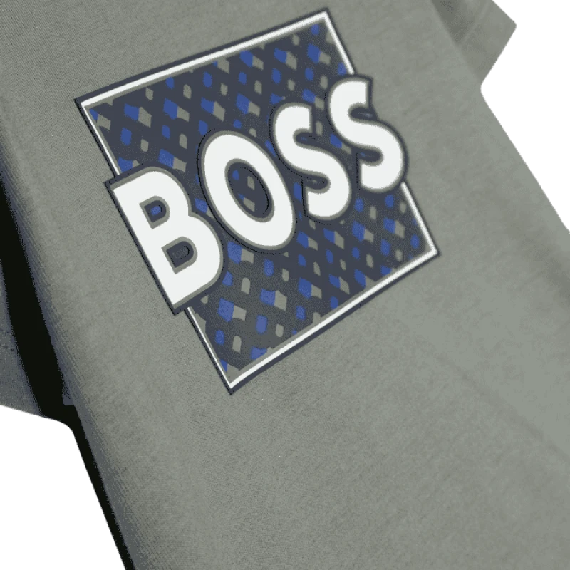 CAMISETA BOSS KIDS J05A14 GRIS OSCURO