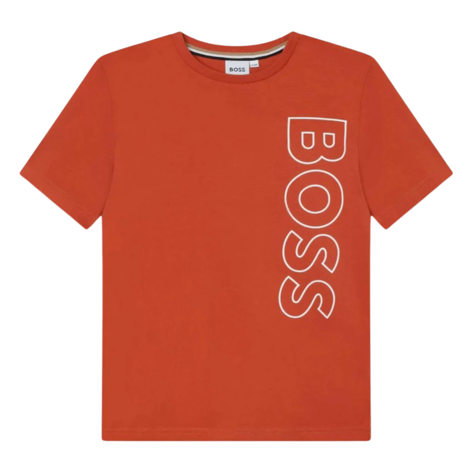CAMISETA BOSS KIDS J25O66 NARANJA