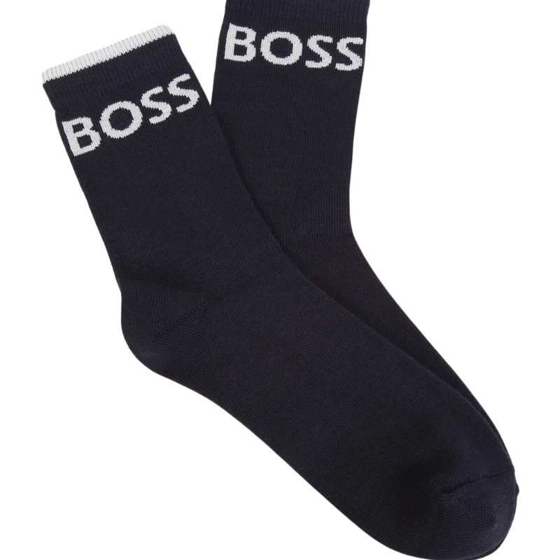 2 MEDIAS BOSS KIDS J20406 AZUL/BLANCO