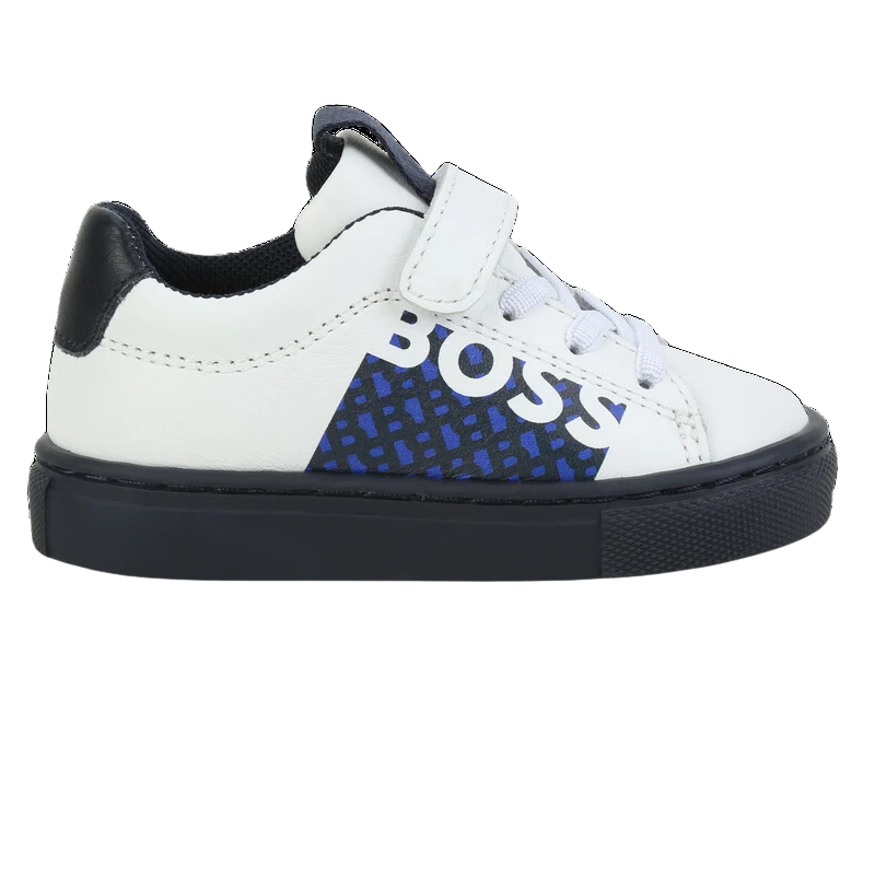 TENIS BOSS KIDS J09205 BLANCO/AZUL