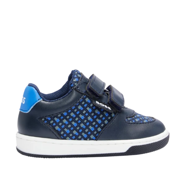 TENIS BOSS INFANTIL J09197 AZUL MARINO