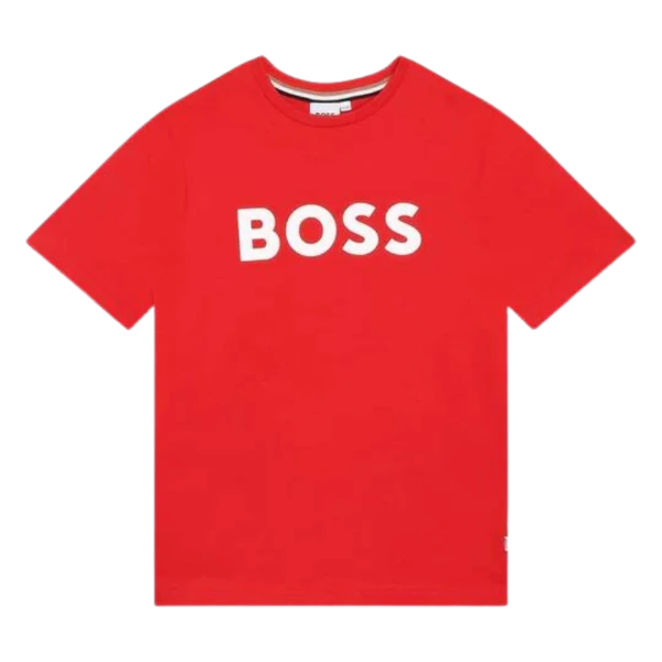 CAMISETA BOSS INFANTIL J25O04 ROJO
