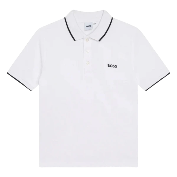 POLO BOSS KIDS J25P26 BLANCO