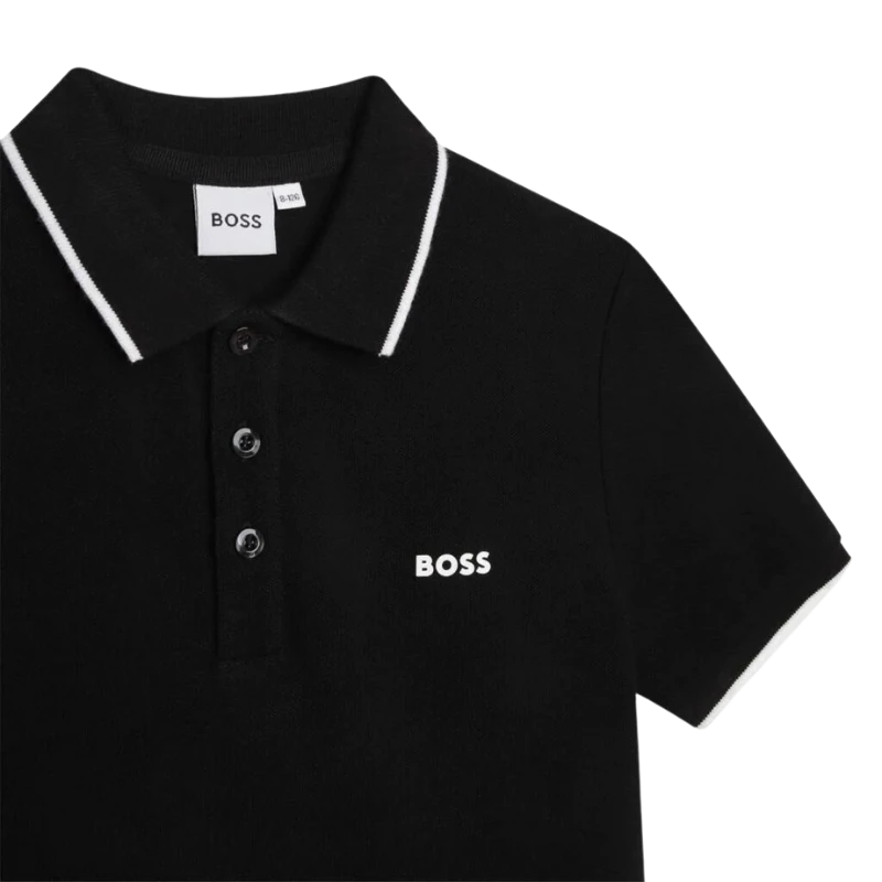 POLO BOSS INFANTIL J25P26 NEGRO