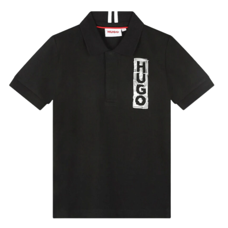 POLO HUGO KIDS G25144 NEGRO