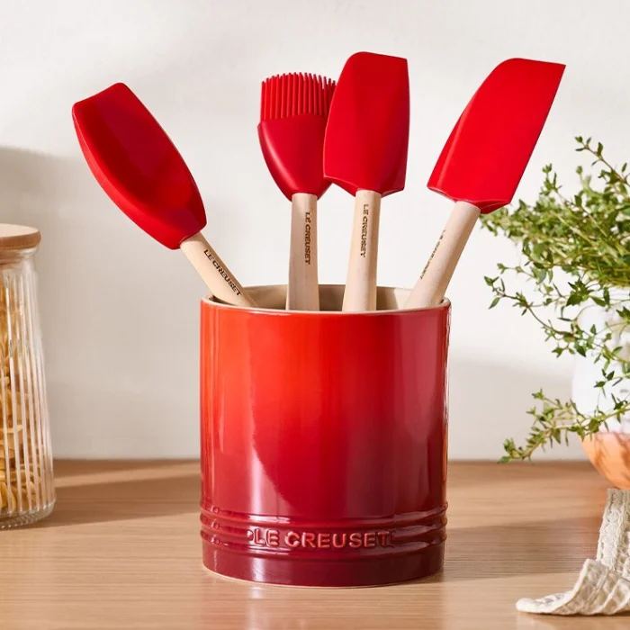 LE CREUSET PORTA-UTENSÍLIOS SIGNATURE EM CERÂMICA